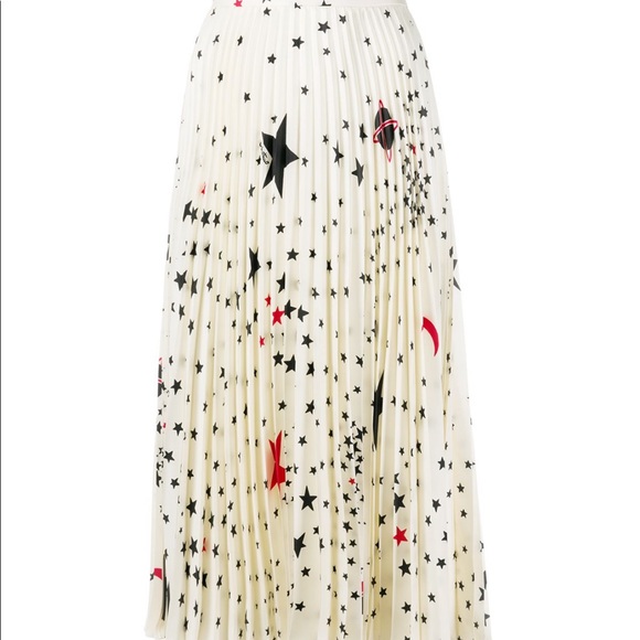 Valentino Star Printed Pleated Skirt - Picture 3 of 7